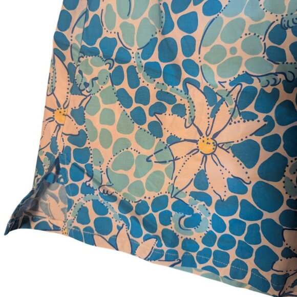 Lilly Pulitzer Leopard Lounge Skirt Blue Skort Size 6 - Picture 4 of 5